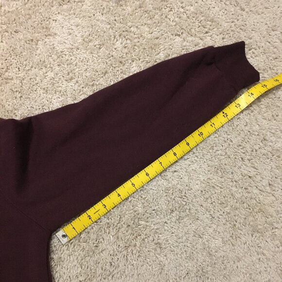 Soft Burgundy Cropped Pullover Hoodie - Picture 15 of 15